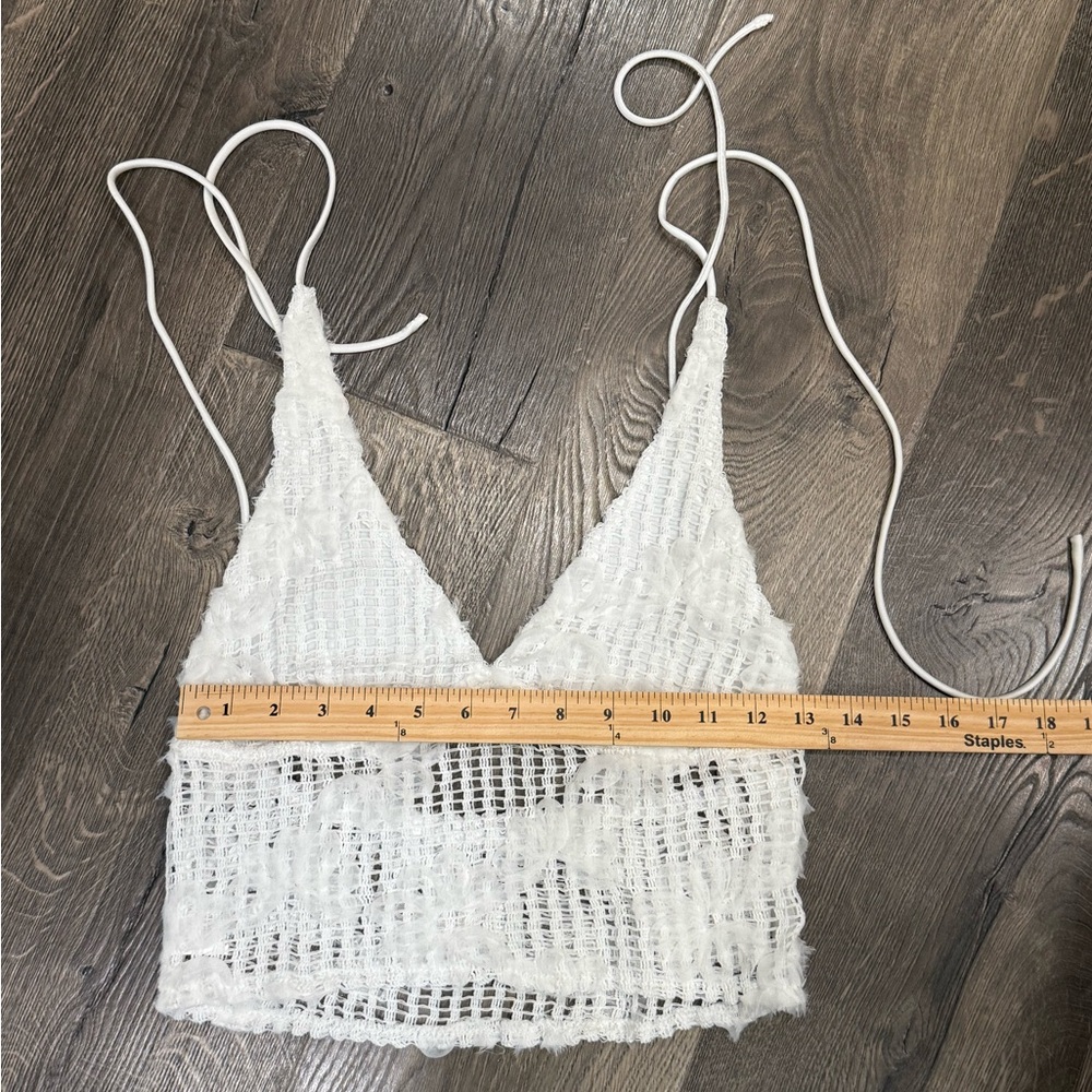 White Tie Halter and Mini Skirt Set - Picture 6 of 7
